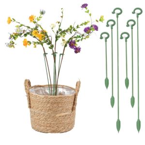 10PCS Plant Support Stakes Single Stem Plant Stakes Flower Support Rings for Phalaenopsis