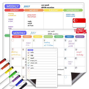 [SG Seller]A3 Magnetic Dry Erase Calendar Family Schedule Planner