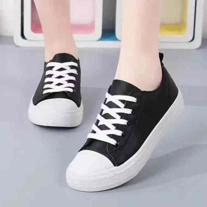 P001 KOREAN FASHION SHOES GOOD QUALITY FOR GIRLS Canvas Lace-Up