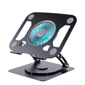 360 Degree Swivels Laptop Stand with Builts In Cooling Fan and Blue Light for Devices Up to 15.9 Inches