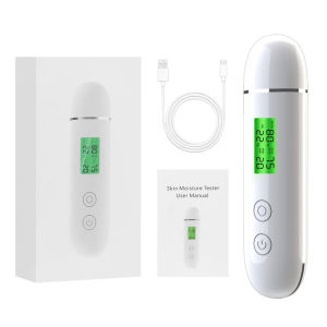Portable Digital Corneometer - Professional Skin Moisture Analyzer with LCD Display for Facial Hydration Monitoring