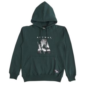 ANYWAY JUMPER HOODIE "A BEACH" GREEN 039