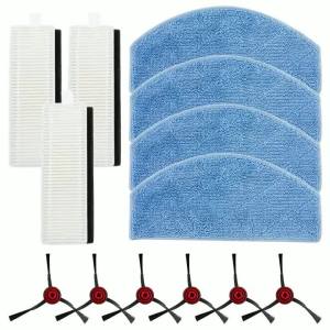 ชุดผ้าม็อบกรองแปรงด้านข้างสำหรับ Laresar Mars01/ สำหรับอุปกรณ์เสริมหุ่นยนต์ดูดฝุ่น Lubluelu อะไหล่ทดแทน เครื่องมือทำความสะอาดบ้าน