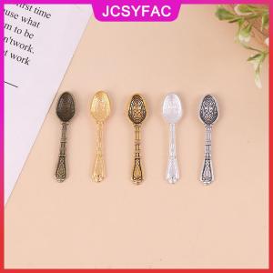 JCSYFAC 10 cái bộ thìa dao kéo mini cổ điển Đồ chơi Bộ đồ ăn thu nhỏ Nhà búp bê