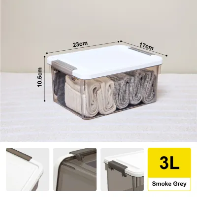 Citylife MINI Stackable Storage Box Widea Transparent Storage Box Stackable Storage 3L to 16L