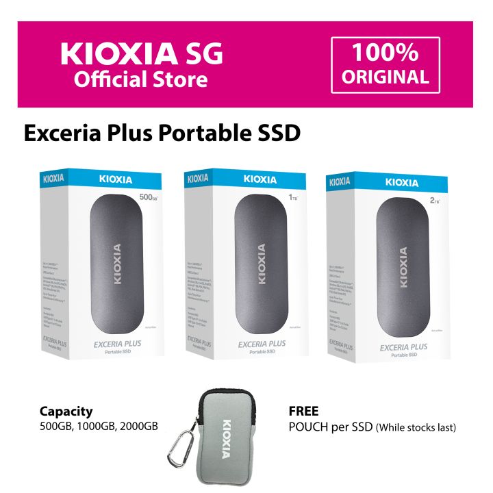 安い本物保証KIOXIA EXCERIA PLUS 2TB ポータブルSSD 外付けハードディスク・ドライブ
