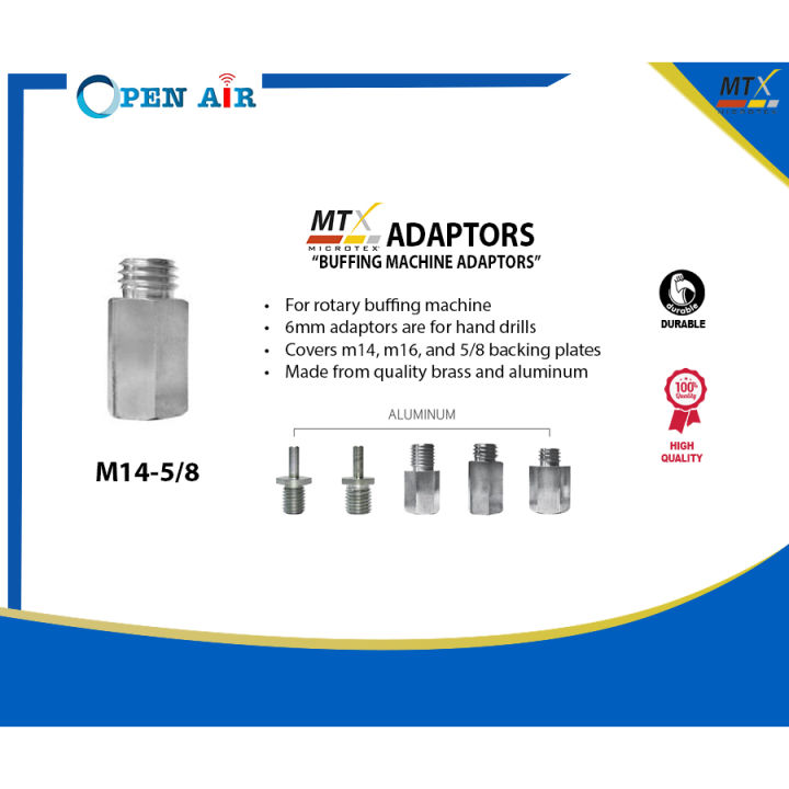 Microtex® Buffing Machine Adaptor M14-5/8 | Lazada PH