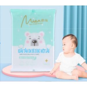 Khăn Tắm Cho Bé Sơ Sinh Dùng 1 Lần Vải Cotton Cao Cấp - Siêu Mềm Mịn An Toàn Không Gây Kích Ứng Da Cho Bé