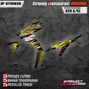 (COD) STICKER STRIPING MOTOR HONDA GTR 150 DESAIN RACING HOLOGRAM DAN TRANSPARAN KODE A.43