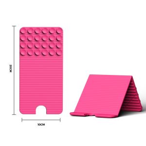 SPDD Foldable Folding Phone Stand Lightweight Portable Hanging Bracket Non-slip Silicone Phone Holder Desktop Use