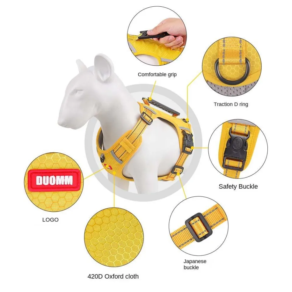 GGTU Wear-Resistant Reflective For Small Medium And Large Dogs  Explosion-Proof Safety Traction Halter Pet Harnesses Leash Pet Supplies Dog  Harness