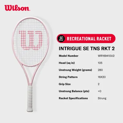 [Best Selling] Wilson Intrigue SE Sakura Tennis Recreational Racket (Strung) WR169410U2