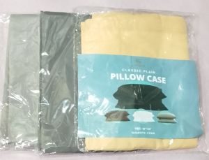 3pairs Angbon Classic Plain Pillow Case 28 inches x 18 inches black gray and yellow
