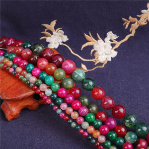 หินธรรมชาติทัวร์มาลีนลูกปัด4/6/8/10/12มม.ลูกปัดทรงกลมสําหรับเครื่องประดับDIYสร้อยข้อมือสร้อยคอ