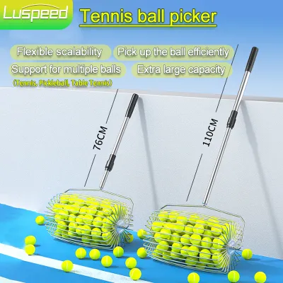Luspeed Tennis picker portable ball picker pickleball picker ball collector Adjustable length 捡球器 for tennis/pickleball/Ping Pong Ball