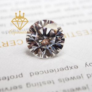 (Size 6.3 ly) Kim cương nhân tạo Moissanite giác cắt tròn màu trắng