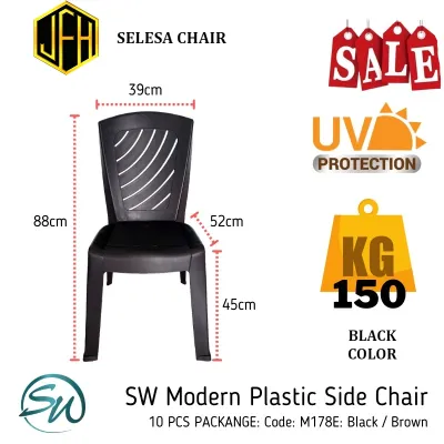JFH SELESA High Quality Plastic Dining Chair Kerusi Plastik Buatan Malaysia Modern Design M178E SELESA (READY STOCK)