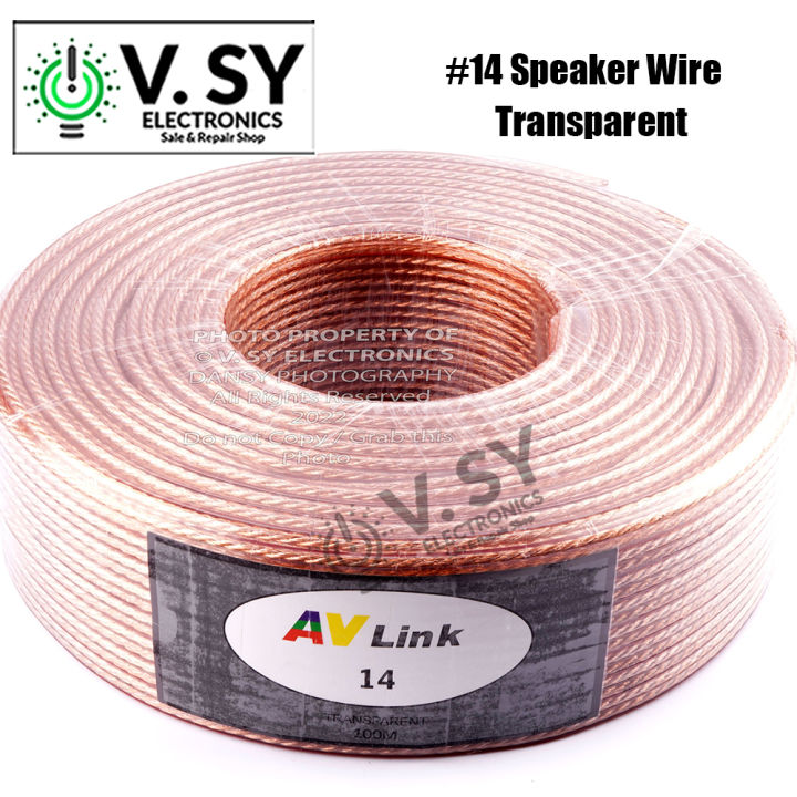 Heavy Duty AV Link Speaker Wire #14 3m/5m/10m/15m Transparent | Lazada ...