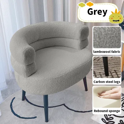 Dressing Chair Lamb Velvet Makeup Chair Arm Chair Bedroom Lounge Chair Aesthetic Chair 化妆椅子