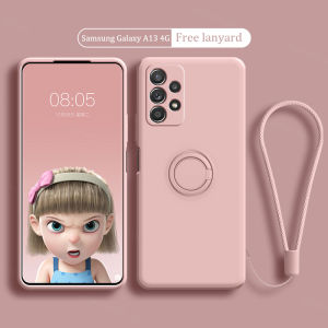 Phone Case for Samsung Galaxy A13 A13 5G A23 4G A22 A33 A32 A53 A52 A52S A73 A72 A04S A03 A03 Core 4G 5G Casing Liquid Silicone Ring Bracket Soft TPU Back Cover for 2022 New