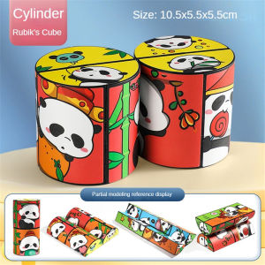 YONGQING 50%OFF /3/6ชิ้น ลูกบาศก์แพนด้าพลิกไม่รู้จบ ฝึกสมองและคลายเครียด Flip Smooth No Carton ของเล่นสำหรับเด็ก ของเล่นเสริมพัฒนาการ