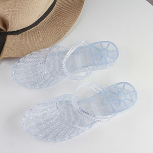 [Free Shipping] New Baotou Crystal-Clear Pointed-Toe Wedge Heel Women’S Shoes Jelly Crystal Shoes Soft Lightweight Comfortable And Durable Sandals