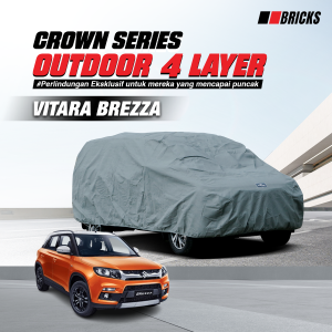 4 Layer Cover Suzuki Vitara Brezza Sarung Mobil Super Outdoor Anti UV & Waterproof BRICKS