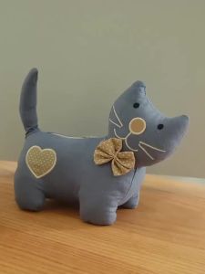 ZZSA Fabric Cartoon Kitten Fine Sand Door Decoration Ornament Sandbag Cute  Windproof Anti-collision 9T1N6