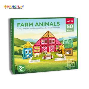 Magnetic Tiles with Farm Animal theme and Animal Figures