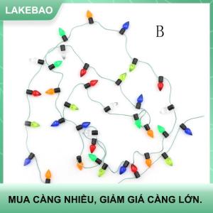 【LAKEBAO】 1m Nhà búp bê thu nhỏ một chuỗi đèn giáng sinh bằng nhựa nhiều màu