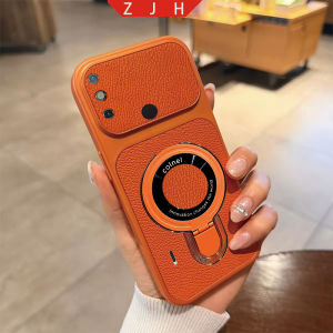 Suitable For Tecno Spark 6 GO 2020 Leather Phone Case Folding Bracket Shockproof Casing With U Magnetic Suction