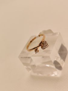 cincin emas 8k model variasi waru mata putih