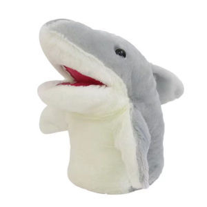 Cute Shark Hand Puppet Plush Glove Open Mouth Cartoon Shark Doll Kids Role Play Toy Gift