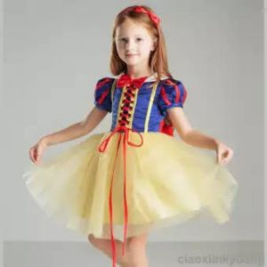 Dress Baju Costume Kostum Gaun Princess Snow White Princes Prinses Snowhite Dress Anak Cosplay Gaun Snow White Anak Costume