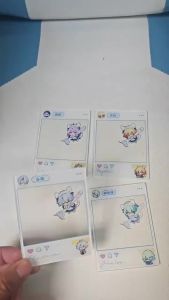 4Pcs/Set Game Honkai: Star Rail Three-Inch Photo Props Diy Acrylic Transparent Card Castorice Anaxa Anaxagoras Khaslana Phainon NeiKos496 Mydei Collection Card Birthday Gift