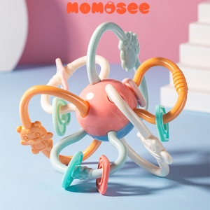 Momosee Baby Rattle Teether Toys Mainan Bola Kerincing Genggam Bayi Mainan Gigitan Bayi WJ0331