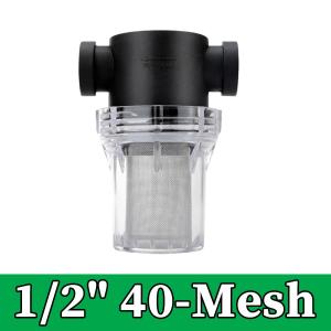 1/2 Inch 40 100 Meshes Pre Filter Clear for Garden Irrigation Car Wash Water Pipe Inline Strainer