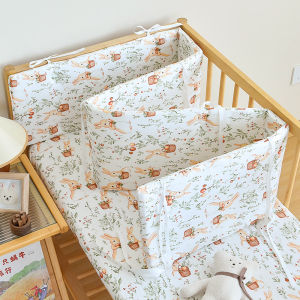 1PC Bamboo Cotton Baby Bed Bumper Cushion Crib Protector Anti-collision Cradle Surround Rail Fence