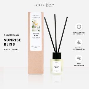 Aelyx Reed Diffuser Sunrise Bliss Pengharum Ruangan Aromaterapi Pengharum Kamar dan Ruang Tamu