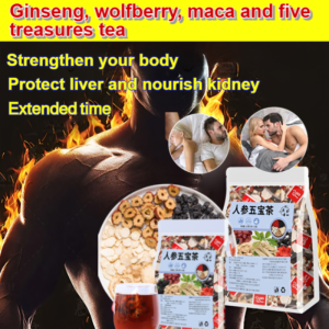 Mens 5 Treasure Tea/Mens Powerful Kidney Tea/Wolfberry Mulberry Ginseng Tea/Teh Ginseng/five Treasures Tea Nourish The Kidneys Nourish Strengthening The Body Health Tea Bags Ginseng Five Treasure Tea Bag