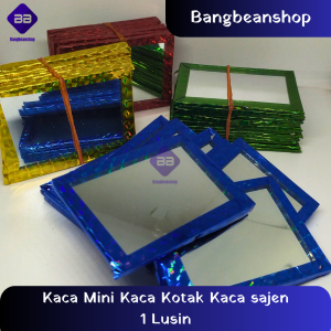 Kaca Mini Cermin Kotak 1 Lusin Untuk Kelengkapan Sajen - 12 Pcs Wajah