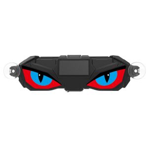 J9YXDU Creative Car Demon Eye Light Cool Suction Cup Installation LED Atmosphere Light Wireless Decorative Light Dynamic Solar Warning Light Car Triangle Window
