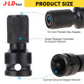 JLD 1/2" Adapter Impact Wrench Hex Socket Head Adapter Drive Socket Adapter Telescopic Impact Wrench Socket Hex Shank Spanner Konverter. 