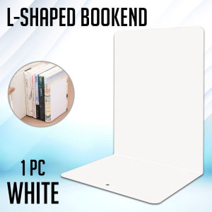 Print Digital 1pc Sturdy Metal L-Shape Book Ends with Anti-Slip Pads for Books Files & Magazines
