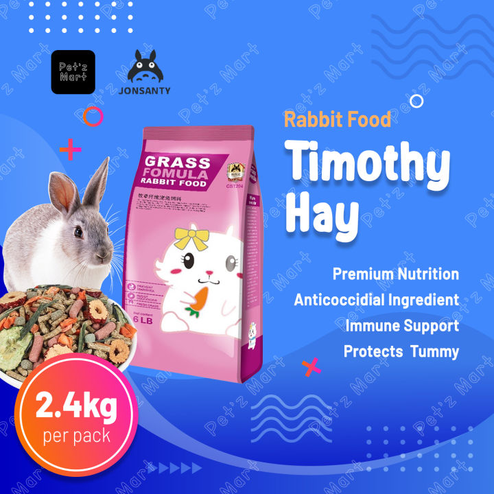 JONSANTY Rabbit Food Timothy Hay 6lb for Bunny Food 6Lb