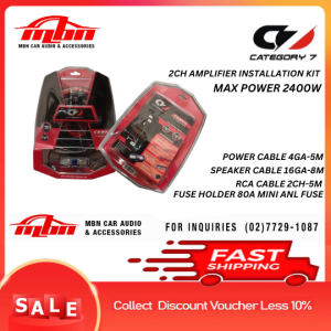 Category 7 2 Channel Amplifier Installation Kit Gauge 8Gauge 4 Wiring Kit Set