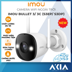 Camera Imou Bullet 3 / 3C 3MP/5MP - Camera Ngoài Trời Chống nước IP67 Phát hiện xe cộ Chuẩn nén H265 Theo dõi chuyển động Quay Màu ban đêm