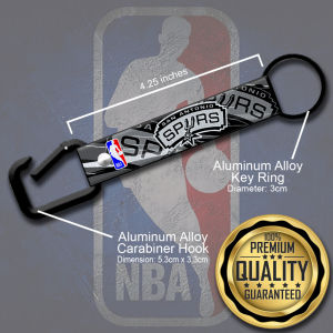 San Antonio Spurs NBA Keylace KeyChain Key Holder for Car Motorcycle Carabiner Hook and Key Ring