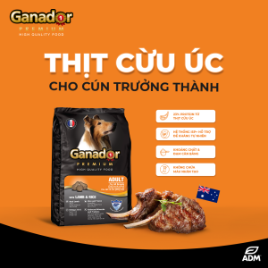 Thức ăn hạt nhiều vị dinh dưỡng cho Chó Ganador túi 400gr dành cho chó con và chó lớn.