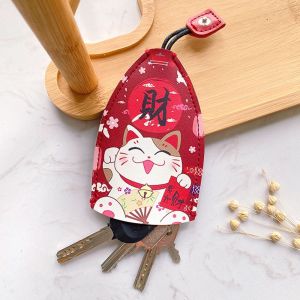 OWTWO Da PU Hộp chìa khóa  ra Mềm Sức chứa lớn Móc chìa khóa Sáng Tạo Hoạt hình Ví đựng chìa khóa Phụ Kiện Xe Hơi